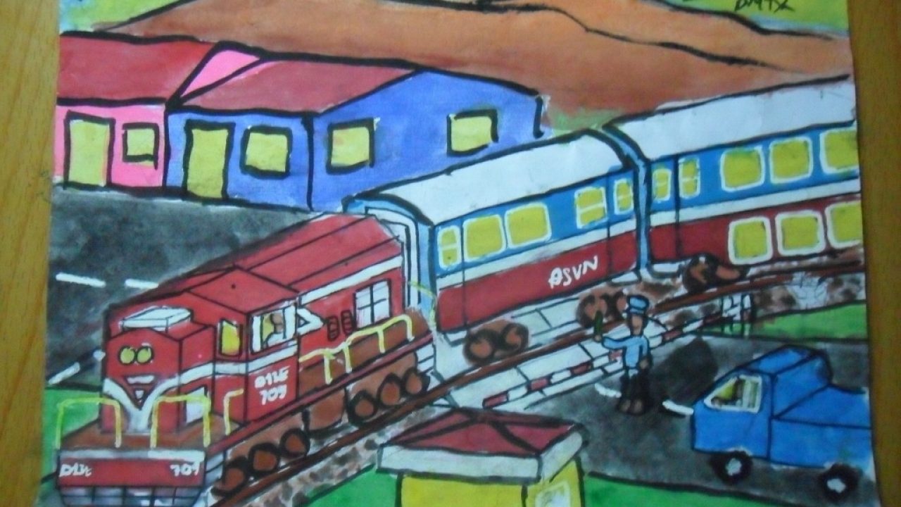 Xem ngay vẽ tranh tàu hỏa với nhiều kiểu dáng và màu sắc