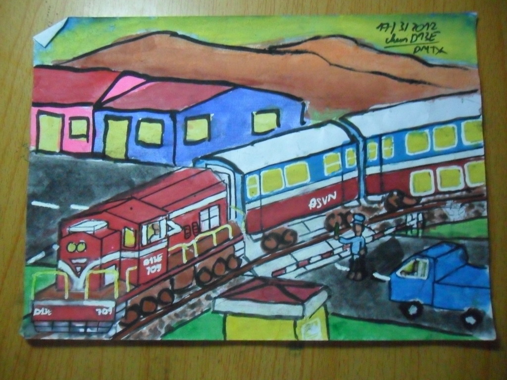 Nâng cao Cách vẽ tàu hỏa Việt Nam để có bức tranh hoàn chỉnh